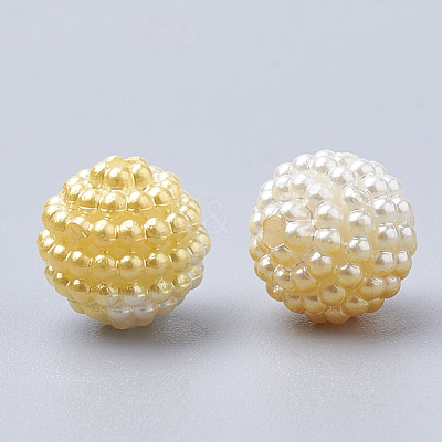 Imitation Pearl Acrylic Beads OACR-T004-10mm-15-1