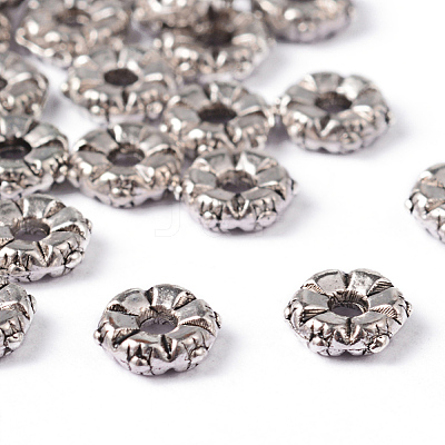 Tibetan Style Flower Spacer Beads X-LF0280Y-NF-1