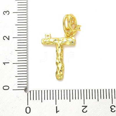 Rack Plating Brass Micro Pave Cubic Zirconia European Dangle Charms KK-L210-015G-T-1