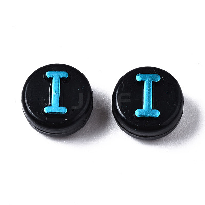 Opaque Black Acrylic Beads MACR-Q242-009B-1