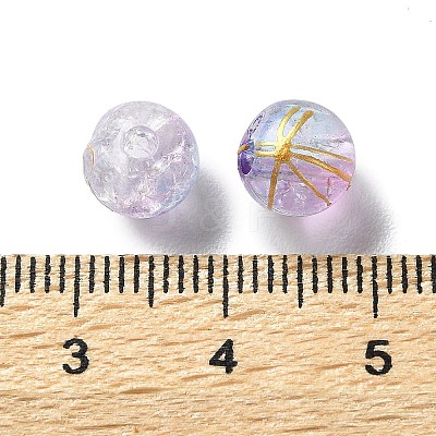 Transparent Crackle Acrylic Beads DACR-D300-01B-8mm-1