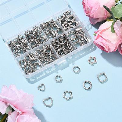 139Pcs 8 Styles CCB Plastic Beads Frames CCB-YW0001-73-1