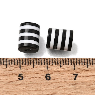 Opaque Stripe Resin Beads RE-CBA0A57-13A-1