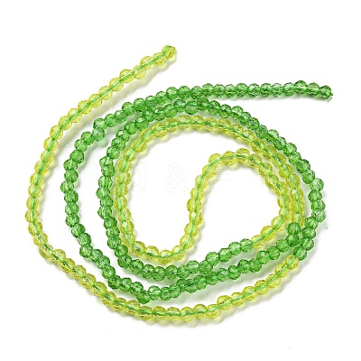 Transparent Gradient Color Glass Beads Strands GLAA-H021-01A-40-1