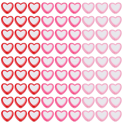 750Pcs 3 Colors Heart Acrylic Beads TACR-SP0001-40-1