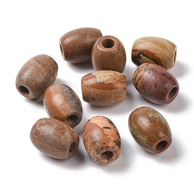 Natural Picture Jasper European Beads LS-G-F580-A03-1