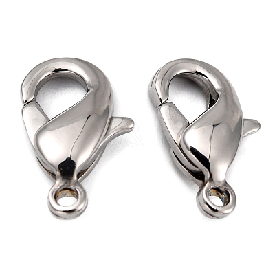 Tarnish Resistant Polished 316 Surgical Stainless Steel Lobster Claw Clasps STAS-R072-23-1