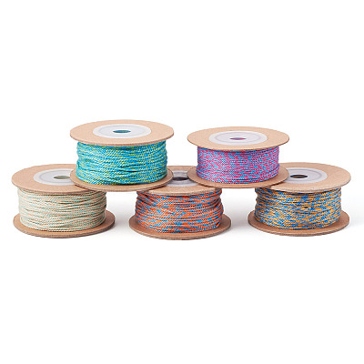 5 Rolls 5 Colors 20M 18-Ply Cotton Twisted Cord OCOR-TA0003-64A-1