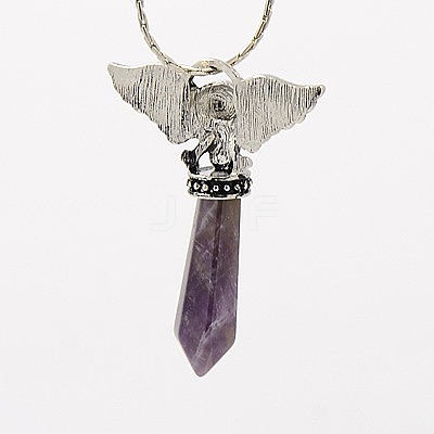 Natural Amethyst Pendants G-J063-03AS-1