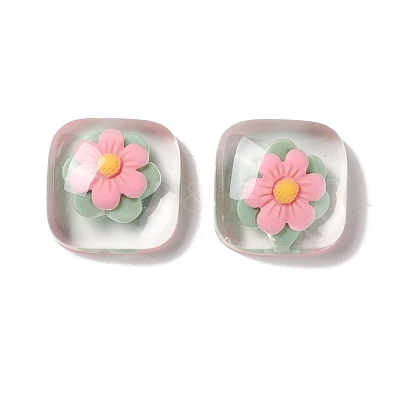 Transparent Resin Cabochons RESI-G034-A06-1
