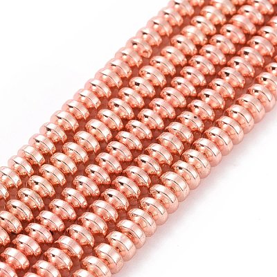 Electroplate Non-magnetic Synthetic Hematite Beads Strands G-L485-04B-RG-1