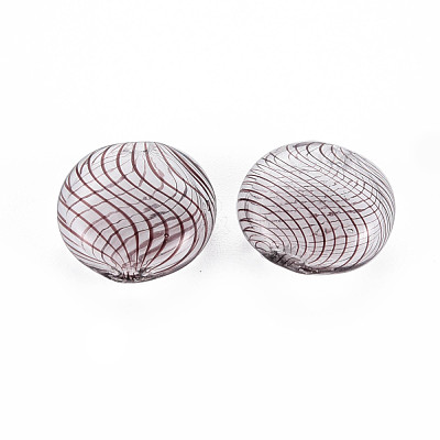 Transparent Handmade Blown Glass Globe Beads GLAA-T012-25-1