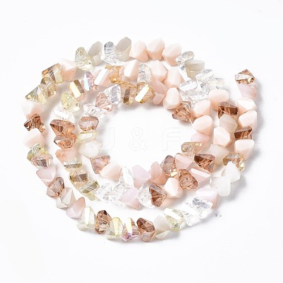 Electroplate Glass Beads Strands X-EGLA-N002-06I-1