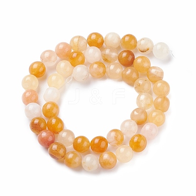 Natural Topaz Jade Bead Strands G-K153-B22-8mm-1