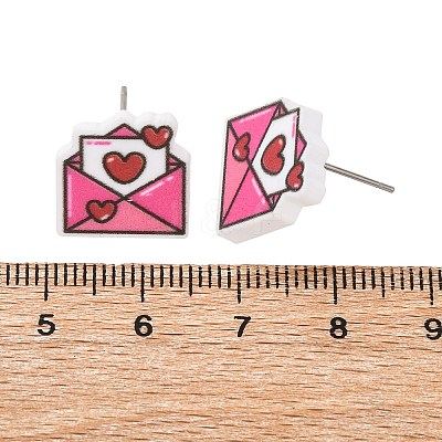 Wood Stud Earrings EJEW-M063-01X-1