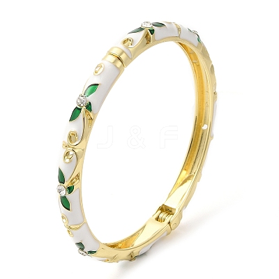 Enamel Flower Bangle with Rhinestone PF4009-3-1