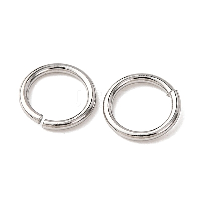 Tarnish Resistant 304 Stainless Steel Open Jump Rings STAS-N015-10-6x0.8mm-1
