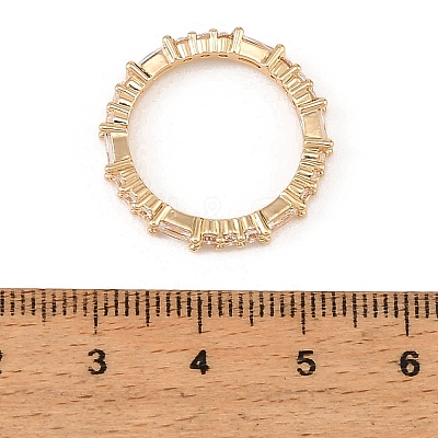 Brass Micro Pave Cubic Zirconia Finger Rings CU-CBA8D1E-01G-1