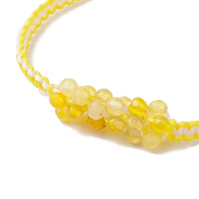 Dyed Natural Agate Beaded Braided Bead Bracelets BJEW-MZ00253-04-1