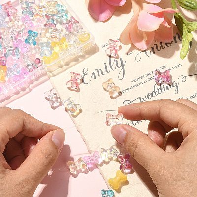 100Pcs Electroplate Transparent Glass Bead EGLA-CJ0001-21-1