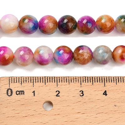Natural White Jade Beads Strands G-Z097-A01-8mm-A-1