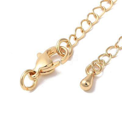 Rack Plating Brass Ends with Chain and Clasps KK-F873-01LG-01-1