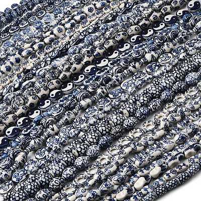 Handmade Porcelain Beads Strand PORC-H014-02-1