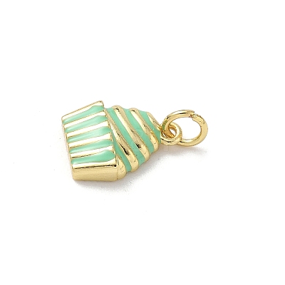 Brass Enamel Pendants KK-B155-05G-1