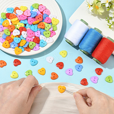 1 Bag 2-Hole Resin Buttons BUTT-SP0001-19B-1