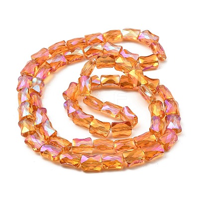 AB Color Plated Transparent Glass Beads Strands EGLA-P051-06A-A04-1