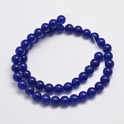 Natural & Dyed Malaysia Jade Bead Strands G-A146-8mm-A22-1