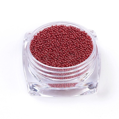 Color Plated DIY 3D Nail Art Decoration Mini Glass Beads MRMJ-X0028-B01-1