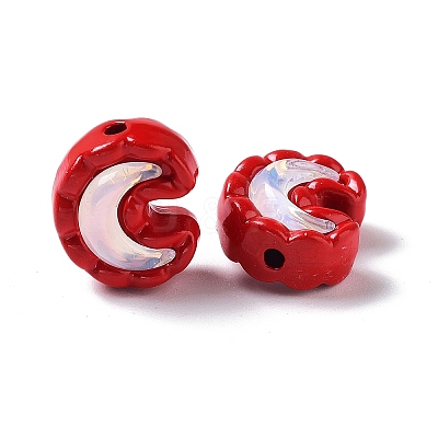 Spray Painted Alloy Bead PALLOY-H134-32-1