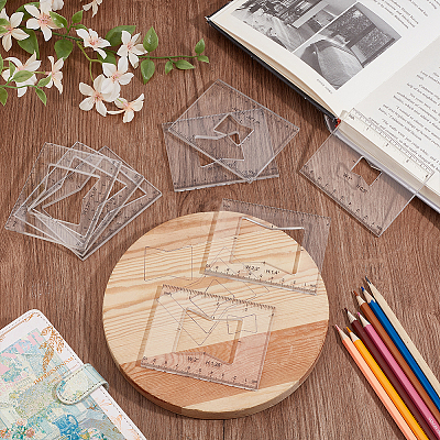 Transparent Acrylic Templates AJEW-WH0475-52B-1