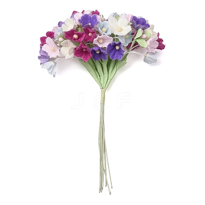 Cloth & Paper & Iron Artificial Mini Flower Bouquet for DIY Crafts FB-CBA59DF-02H-1
