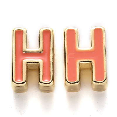 Rack Plating Alloy Enamel Beads ENAM-S122-033H-NR-1