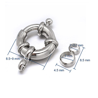 Brass Spring Ring Clasps KK-L082A-01P-1