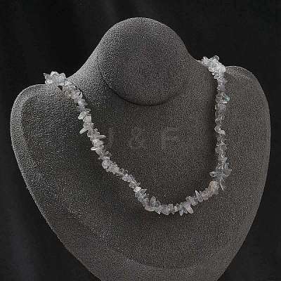 Natural Supper 7 Rutilated Quartz Chip Beaded Necklaces for Men Women NJEW-G159-01D-1