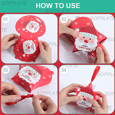 16Pcs 8 Colors Star Shape Christmas Gift Boxes CON-SP0001-01-1
