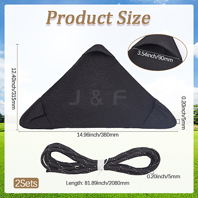 Outdoor Triangular Stool Cloth AJEW-WH20022-09D-1