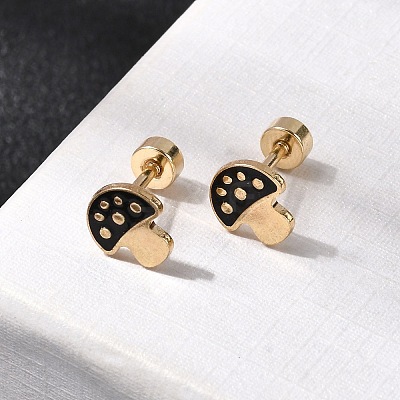 304 Stainless Steel Stud Earrings EJEW-F396-02A-G-1