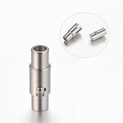 Tarnish Resistant 304 Stainless Steel Locking Tube Magnetic Clasps STAS-H019-1-1