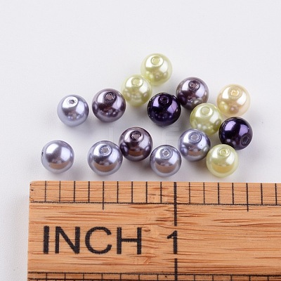 Glass Pearl Bead Sets HY-JP0001-02-H-1