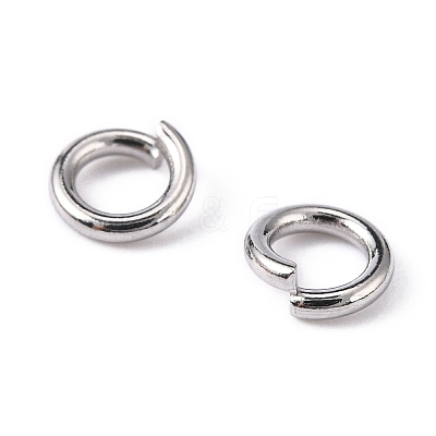 Tarnish Resistant 304 Stainless Steel Open Jump Rings STAS-E067-08-6mm-1