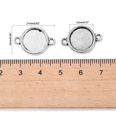 Tibetan Style Alloy Cabochon Connector Settings X-TIBE-M022-10AS-1