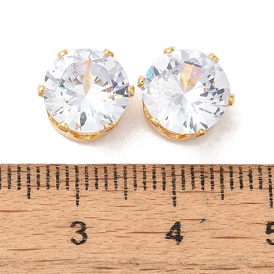 Brass Clear Cubic Zirconia Cabochons LS-STAS-M294-30A-1
