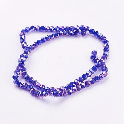 Electroplate Glass Beads Strands EGLA-D021-67-1