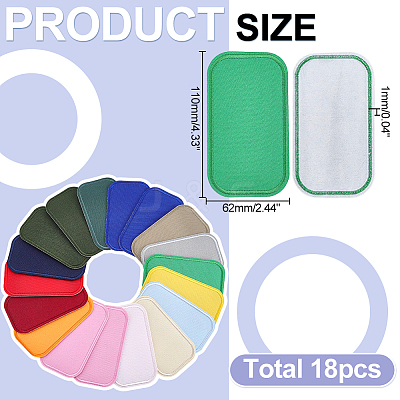 18Pcs Embroider Thread Iron on/Sew On Patches PATC-WH0023-91-1