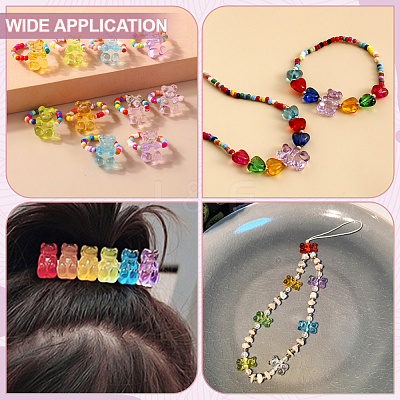 200G Transparent Acrylic Beads OACR-ME0001-09-1