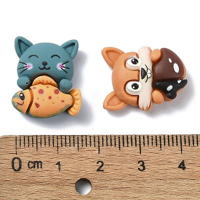 Animal Theme Opaque Resin Decoden Cabochons RESI-G088-04-1